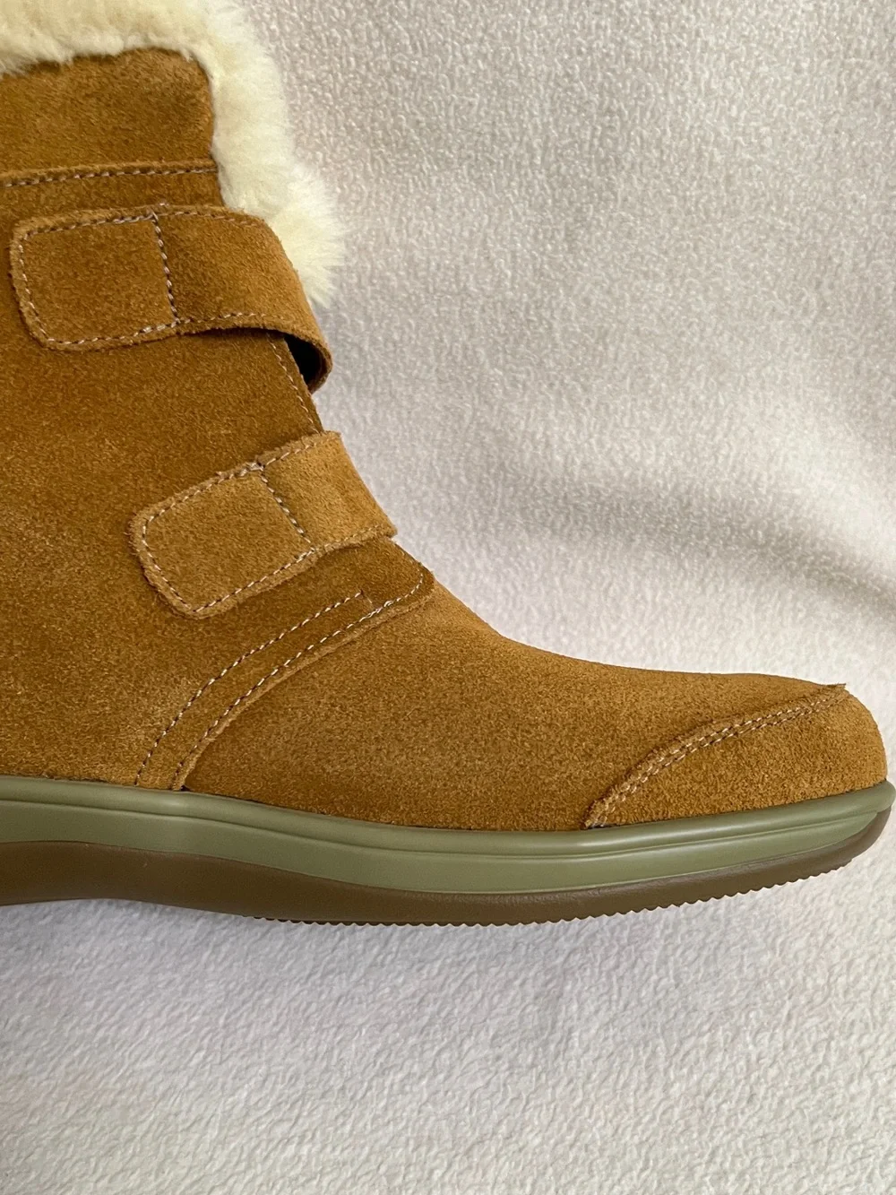 Orthofeet Florence Ankle Boots Women’s 9.5 Brown Suede Sherpa Comfort Boots
